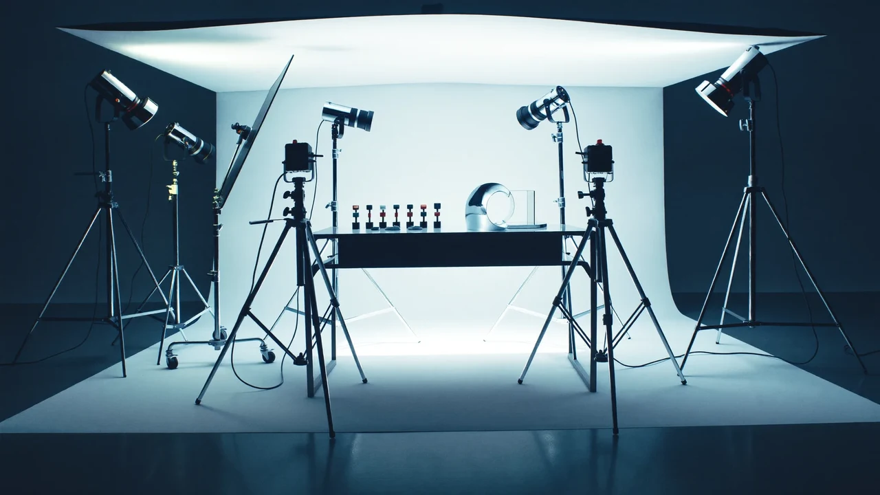 Ilustrație generată: cadru de campanie pentru fotografie de studio și produs.